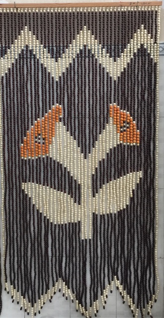 MÀN RÈM HẠT GỖ DẦY TREO CỬA