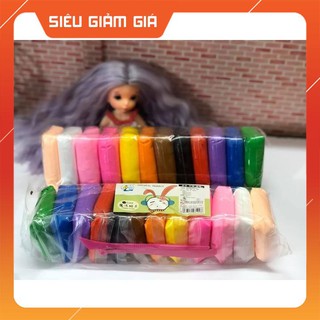 Đất sét Soft Clay 12 màu siêu nhẹ  - Shop bố Linh
