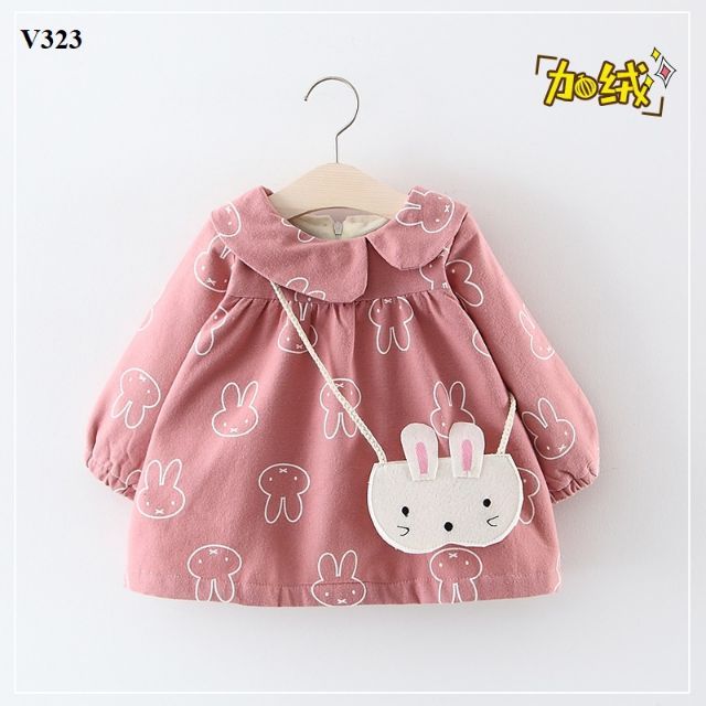 V323 Áo váy thỏ túi thỏ