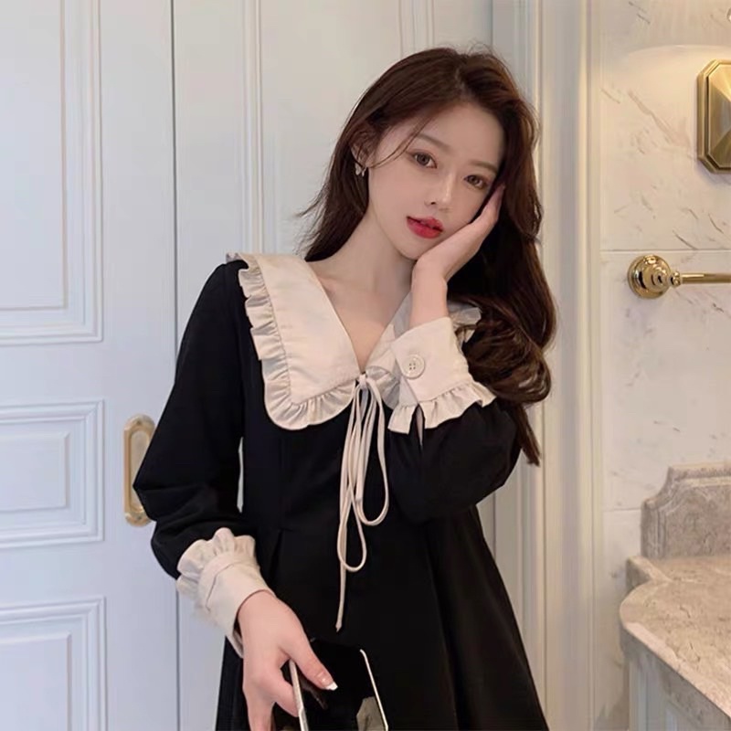 Váy cổ bèo nơ dáng xoè ( ngắn- dài) | BigBuy360 - bigbuy360.vn