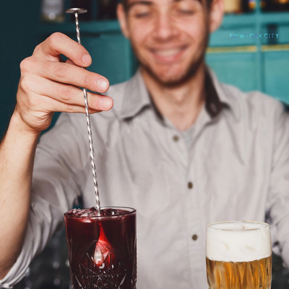 Muỗng Khuấy Cocktail Hai Đầu Bằng Thép Không Gỉ