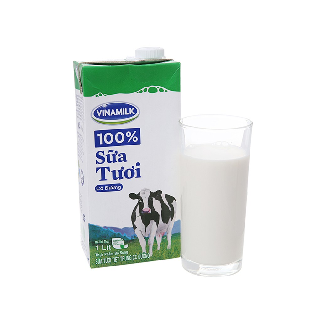 Sữa Tươi Vinamilk 1 Lít (Có Đường, Ít Đường, Không Đường)