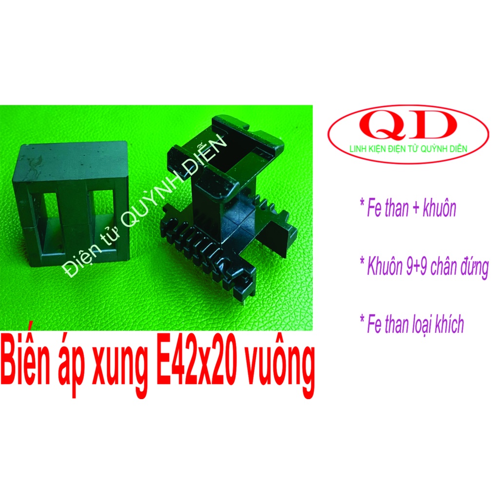 Lõi biến áp xung EE42x20mm vuông đứng (9+9)