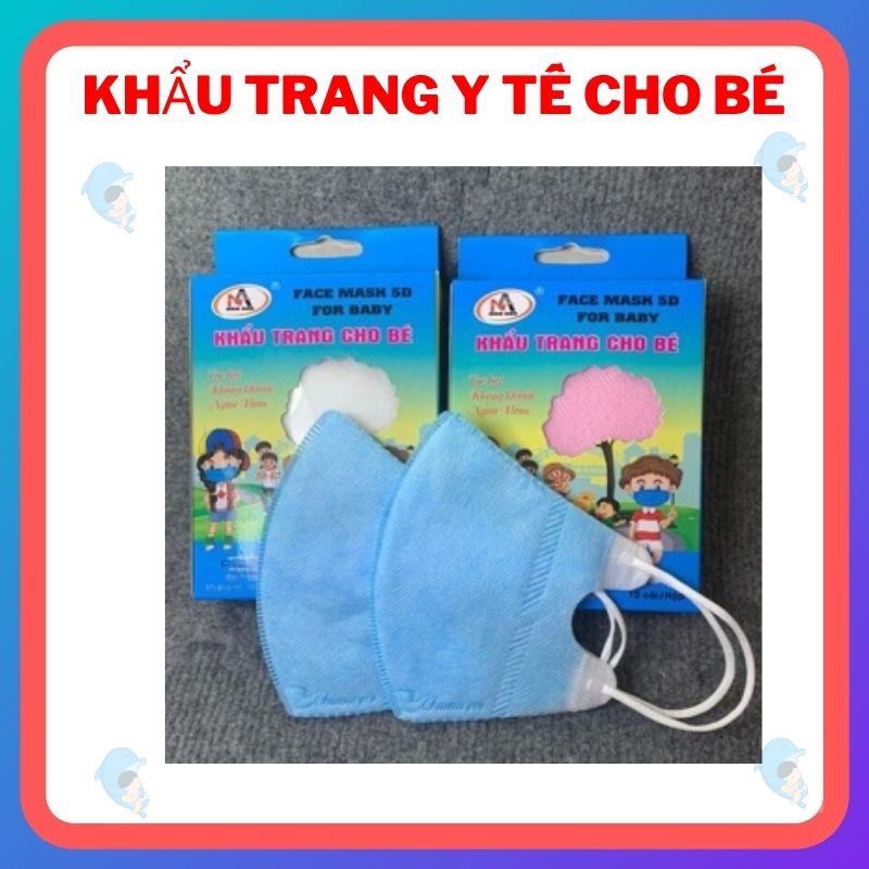 Hộp 10 Khẩu Trang Y Tế FAMAPRO Nam Anh Kháng Khuẩn, Chống Tia UV Cho Trẻ Em 5D Mask