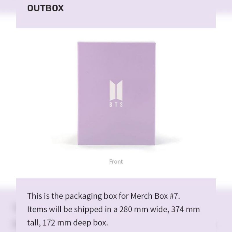 VStore - duyendo97  BTS MERCH BOX 7 - HỘP QUÀ BÍ MẬT THỨ 7