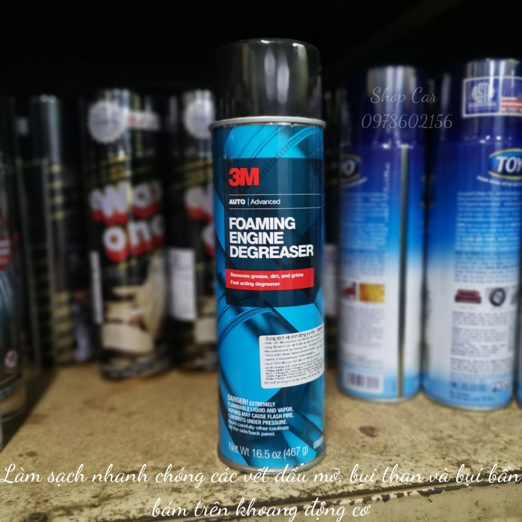 Bọt Vệ Sinh Khoang Động Cơ Ô Tô 3M Foaming Engine Degreaser 08899