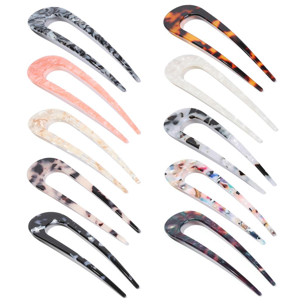 SUMU Trâm Cài Tóc Kim Loại Hình Chữ U Phong Cách Vintage