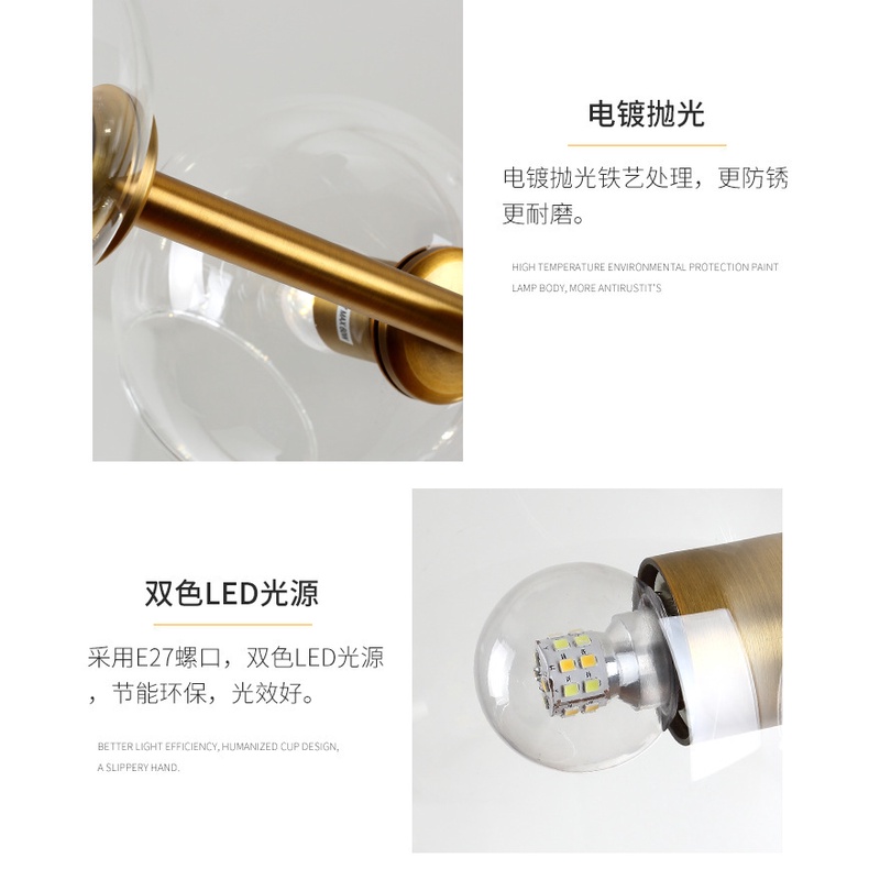 Đèn thả bàn ăn 8 bóng DC269