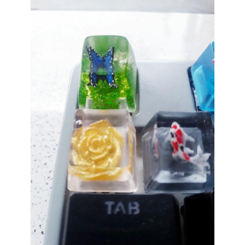 [Mã 267ELSALE hoàn 7% đơn 300K] Keycap artisan butterfly trang trí bàn phím cơ gaming.