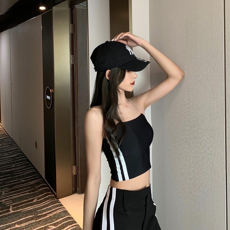 Áo Bra Tập Gym Yoga Su Hai Dây Sọc, Áo Tập Thể Thao Nữ Phối Viền Hai Màu [Ảnh Chụp Thật] - OB031