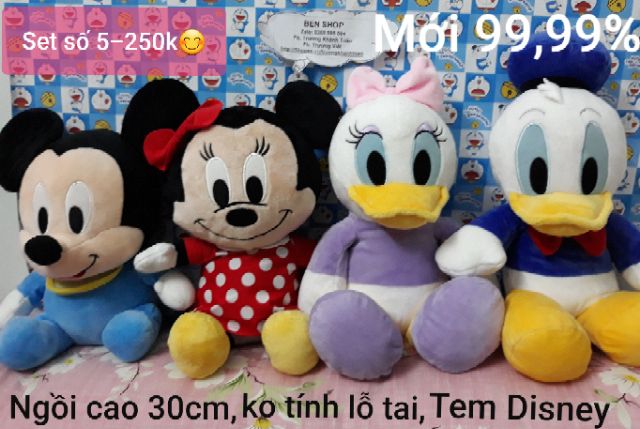 Trọn bộ gấu bông chuột mickey và các bạn trong film Mickey mouse clup house, hàng chính hãng Disney💕💕💕