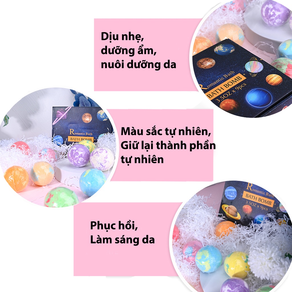 {HÀNG CÓ SẴN} Bom Tắm Galaxy - Galaxy Romantic Bath Bombs | Viên Sủi Bồn Tắm Galaxy Nhiều Mùi Hương Dưỡng Ẩm Và Thư Giãn