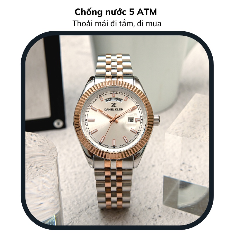 Đồng hồ Daniel Klein DK.1.12861 kiểu dáng thể thao sport, mặt kính chống xước, chống nước, dây thép cao cấp chính hãng