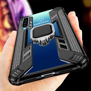 Ốp Lưng Trong Suốt Có Khuyên Xỏ Ngón Tay Cho Samsung Galaxy A9 Pro A7 2018 A750 A9S A9 Star Pro