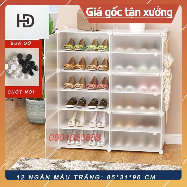 [FREESHIP - TỦ GIÀY 10-12 NGĂN] Tủ nhựa đựng giày lắp ghép - Kệ để giày đa năng - Tủ giày nhựa