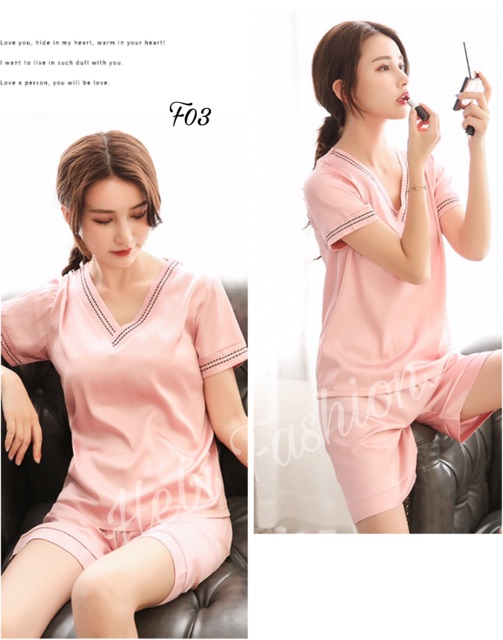 Đồ ngủ lụa cộc tay 3 màu sale sốc | BigBuy360 - bigbuy360.vn