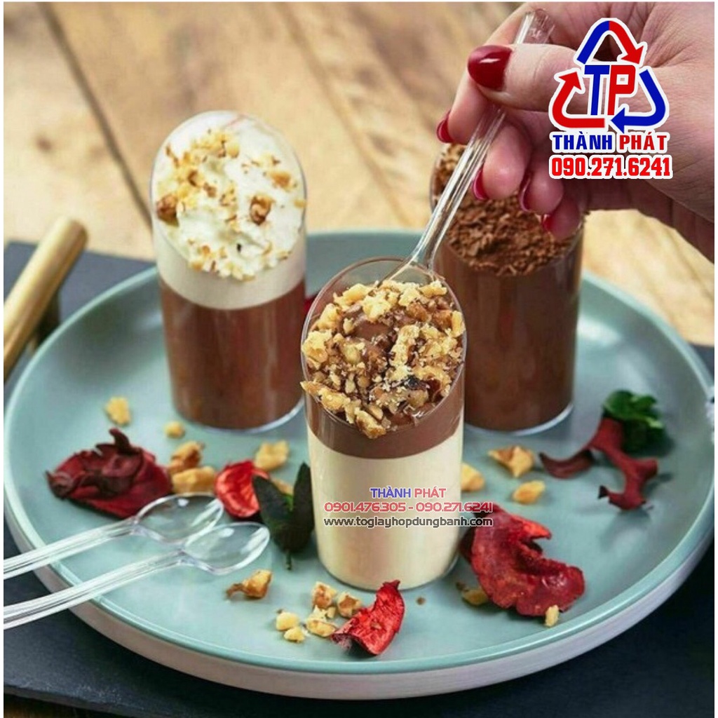 50 Ly panna cota - ly cotail nhỏ 80ml đựng bánh lạnh trang trí tiệc cưới