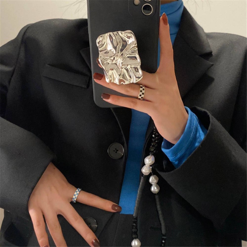 ★★★1 Nhẫn Đeo Ngón Tay Bằng Kim Loại Sáng Tạo Phong Cách Hip Hop