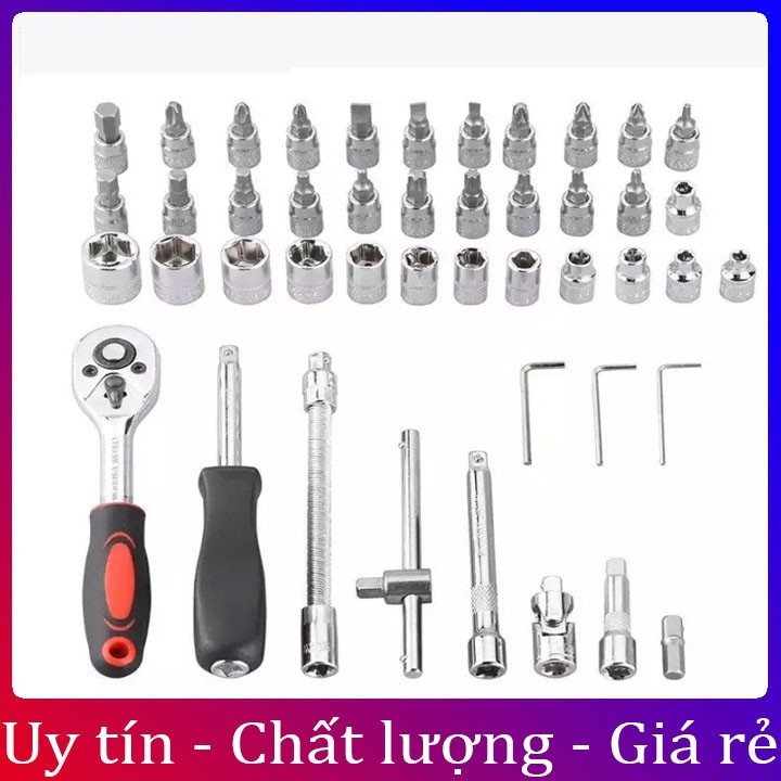 Bộ Dụng Cụ Sửa Chữa Đa Năng 46 Chi Tiết - Bộ Khẩu Sửa Chữa Ô Tô, Xe Máy Hàng Loại 1