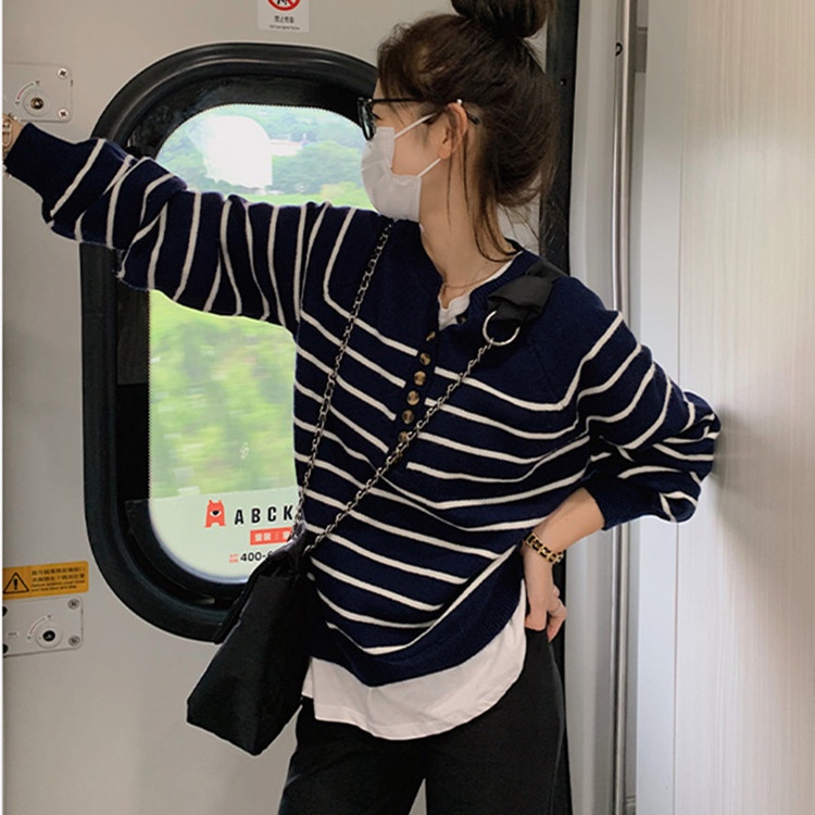 Áo len SUXI tay dài dáng rộng phong cách Hàn Quốc thời trang mùa thu cho nữ