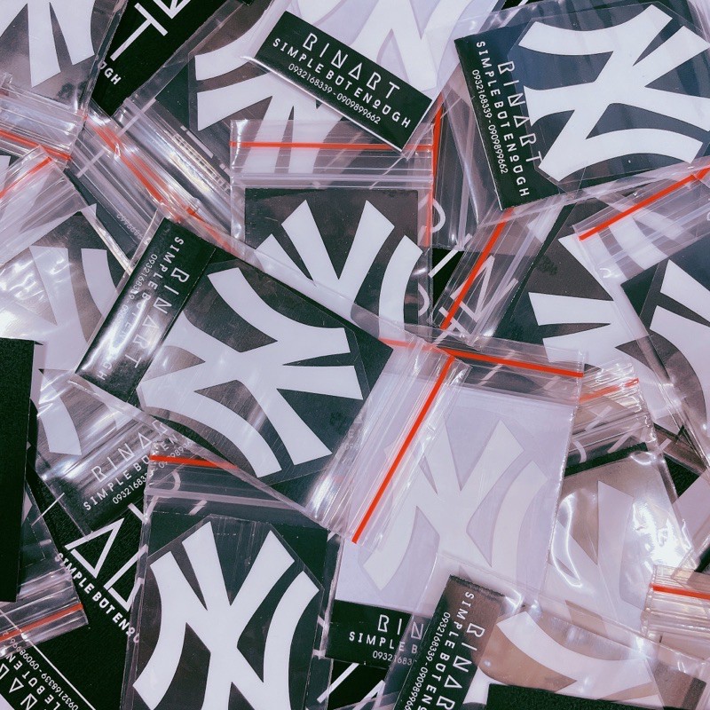 Decal Logo Sticker Patch in áo ủi trực tiếp lên vải hình biểu tượng NY ML/B