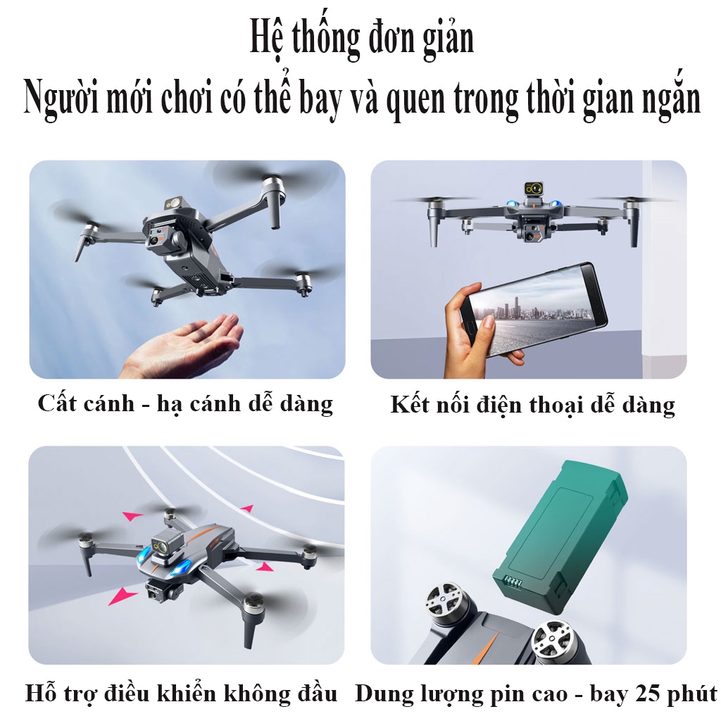 Flycam K911 MAX - 2 Camera HD quay phim chụp ảnh trên không trung, Drones Flycam giá rẻ chính hãng | BigBuy360 - bigbuy360.vn