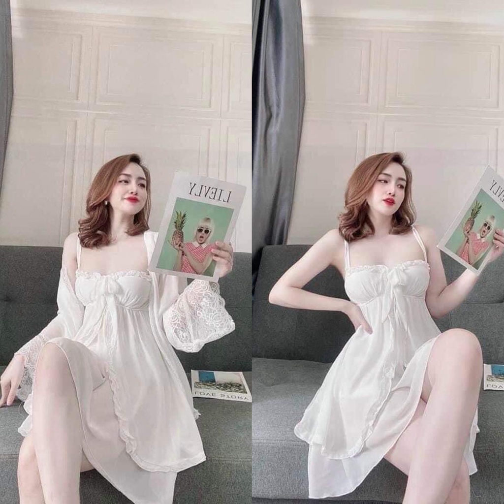 SET ĐỔ NGỦ MẶC NHÀ 3 MÓN HÀNG LOẠI 1 - ĐỒ NGỦ SEXY - ĐẦM NGỦ SEXY