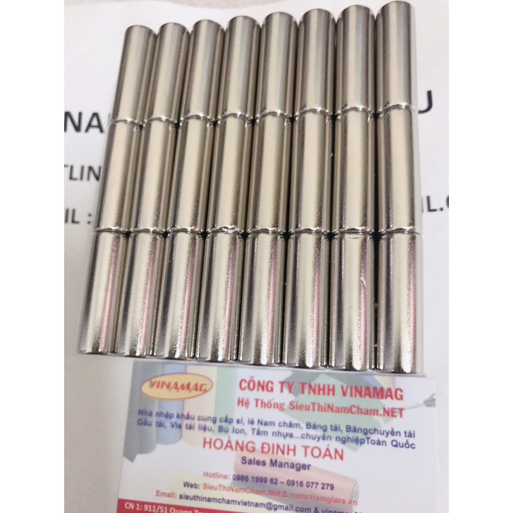 Nam châm hình trụ D10 X 30mm nam châm trắng