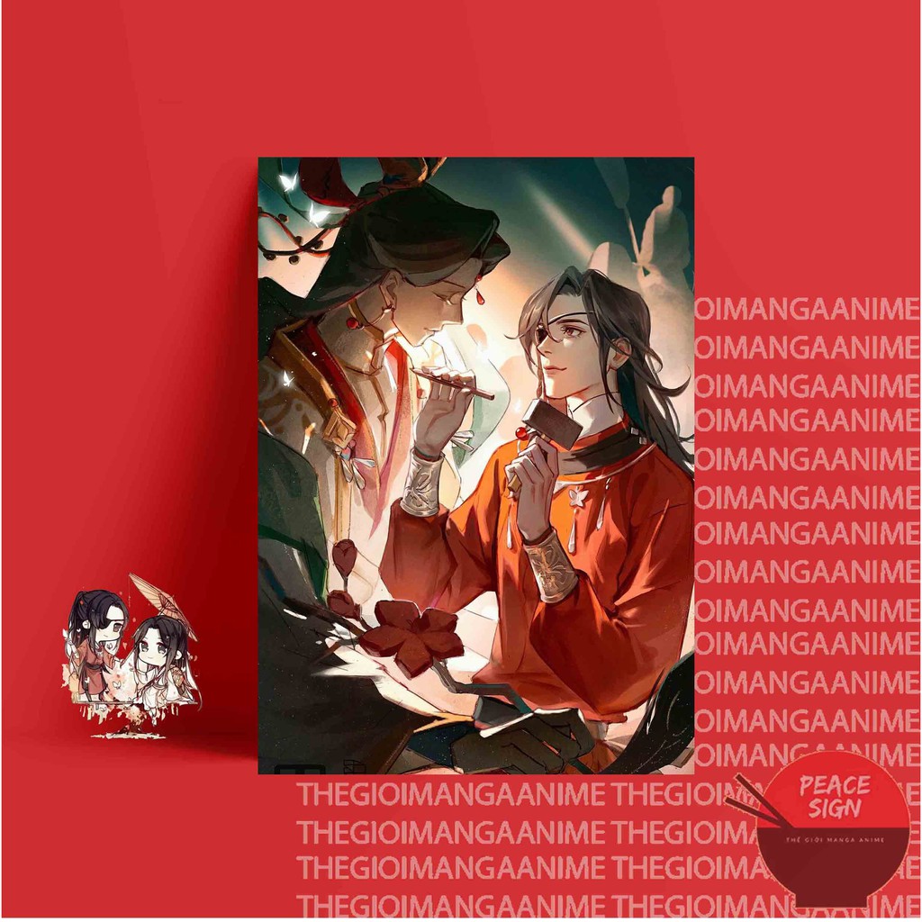 Tấm Postcard giấy 260gsm cao cấp THIÊN QUAN TỨ PHÚC A5 anime chibi ảnh đẹp nhiều mẫu