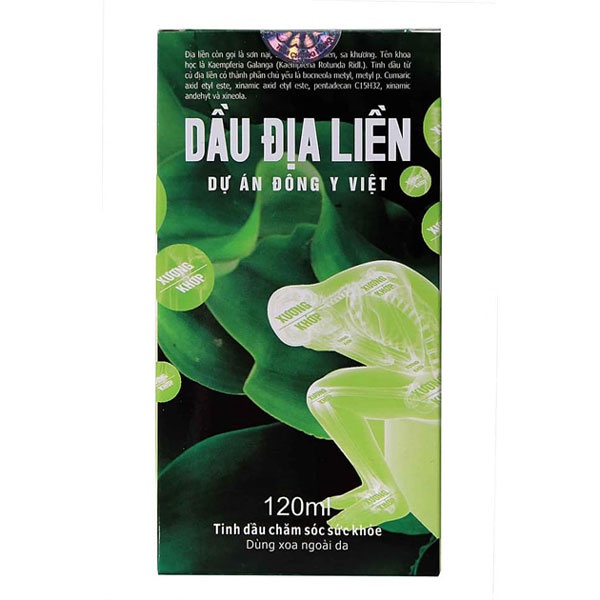 Tinh dầu Địa Liền – Dùng trong các trường hợp đau mỏi xương khớp, thoái hoá xương khớp (120ml)