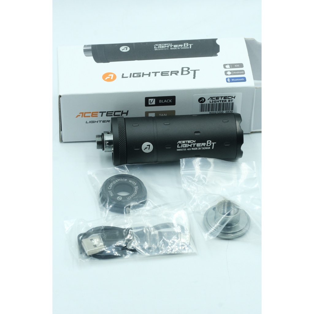 Phụ kiện Tracer Acetech Lighter BT Bluetooth đo tốc độ qua app kèm hiệu ứng lửa có adapter ren trong và ngoài 11mm 14mm