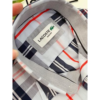 [ẢNH THẬT] [XẢ KHO] Áo sơ mi kẻ Lacoste chất cotton