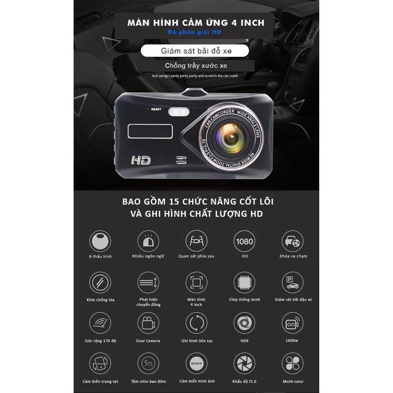 Camera hành trình trước sau HD BM60 | BigBuy360 - bigbuy360.vn