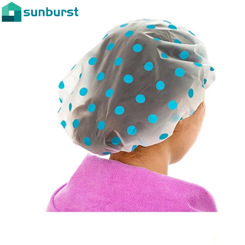 Mũ Trùm Tóc Khi Tắm Co Giãn Họa Tiết Chấm Bi Cho Nữ