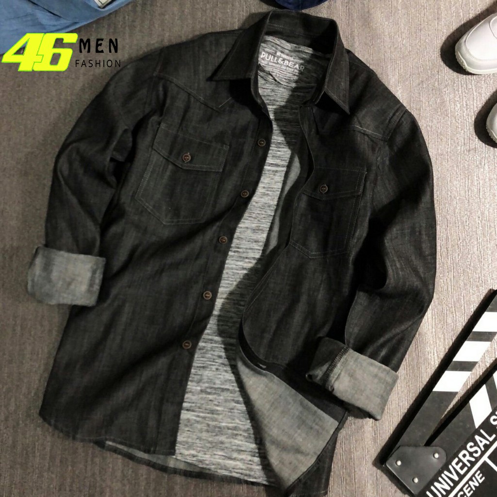 Áo sơ mi jean denim phối túi thời trang 2021 MFM682 | BigBuy360 - bigbuy360.vn