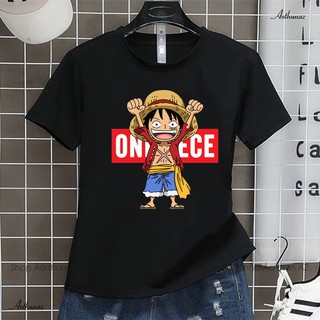 Áo thun Anime One Piece Luffy độc đáo màu đen và trắng - Vải Cotton Thái M2444