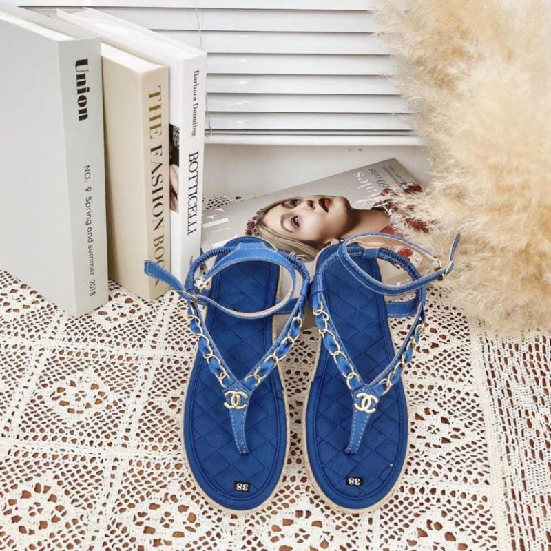 Sandal xỏ ngón đế cói MAILIAA quai X đế mềm đi êm chân