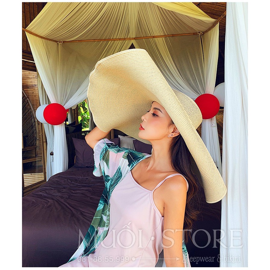 Mũ vành rộng thời trang Vintage - Mũ đi biển sống ảo- hàng QUẢNG CHÂU có sẵn (Ảnh thật)