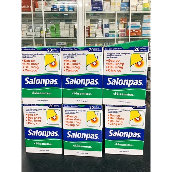 Dán giảm đau SALONPAS hộp 20 miếng