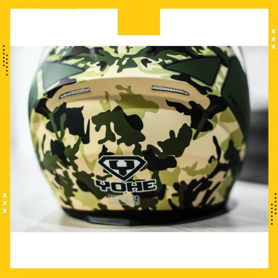 [CHÍNH HÃNG] MŨ BẢO HIỂM 3/4 2 KÍNH YOHE 878 MÀU CAMO