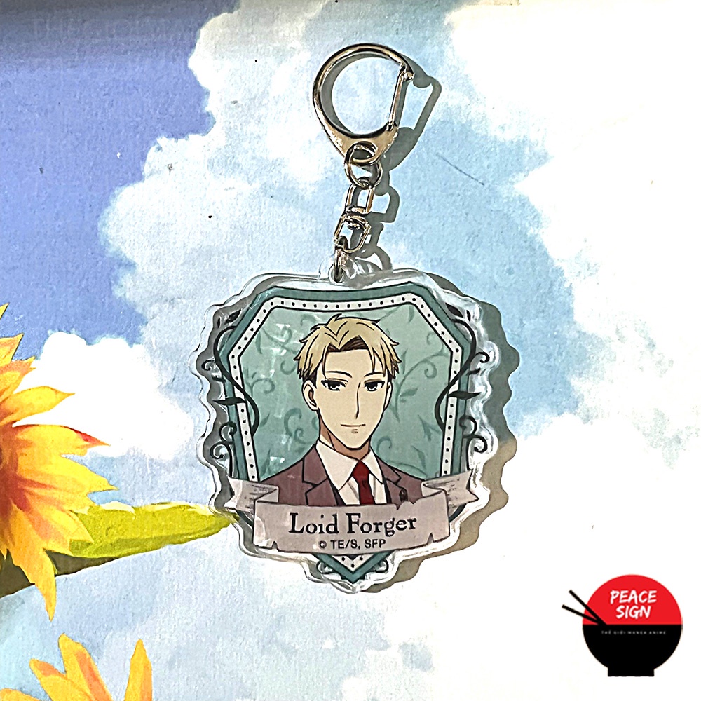 ( Mica trong acrylic ) Móc khóa in hình SPY X FAMILY ver PHU HIỆU GIA ĐÌNH ĐIỆP VIÊN anime chibi xinh xắn