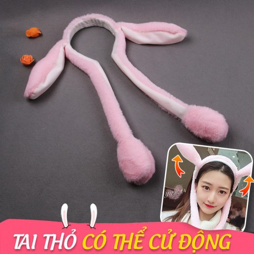 Mũ, bờm tai thỏ giật có đèn