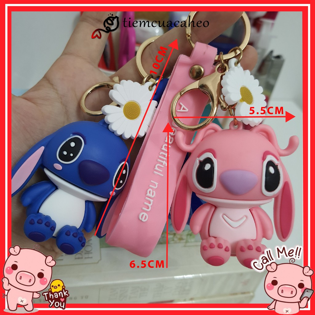 (Sẵn Hàng tại SG, ship hỏa tốc 2h) Móc khóa Hoạt Hình nhân vật Stitch, keychain cartoon hot trend tiemcuacaheo