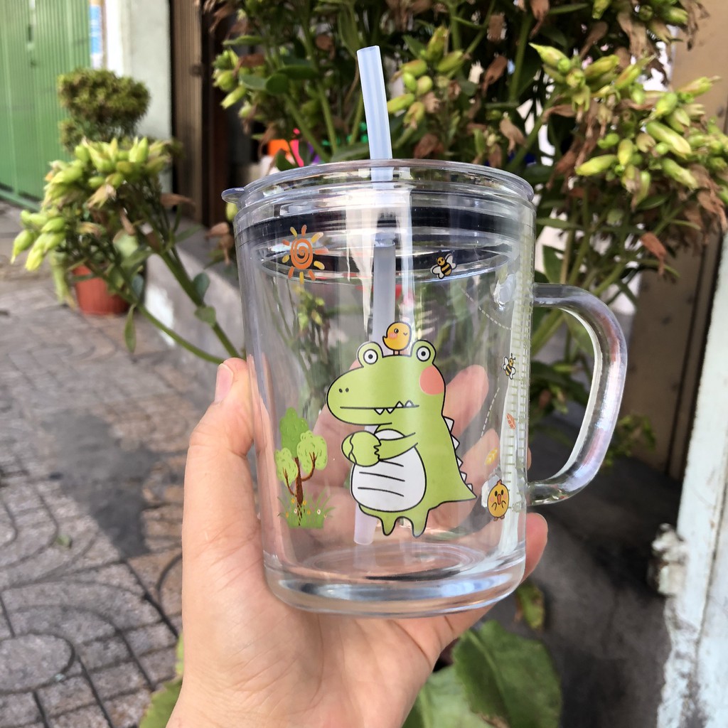 Ly nước, ly thủy tinh có vạch chia ml, hình ngẫu nhiên | BigBuy360 - bigbuy360.vn