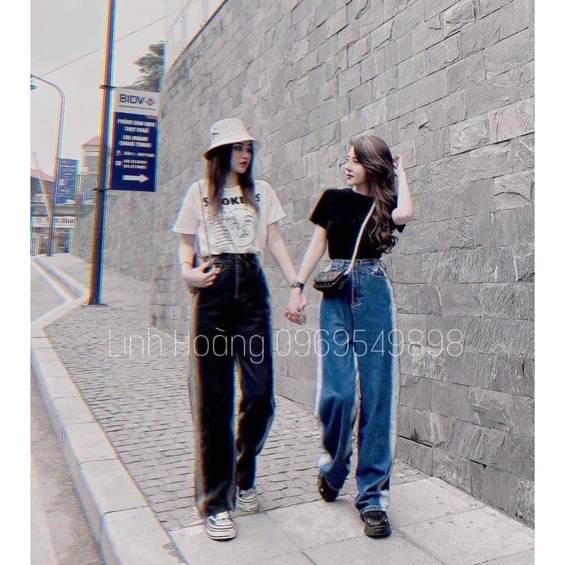 QUẦN JEAN SỌC SÁNG CẠP CAO khách note size