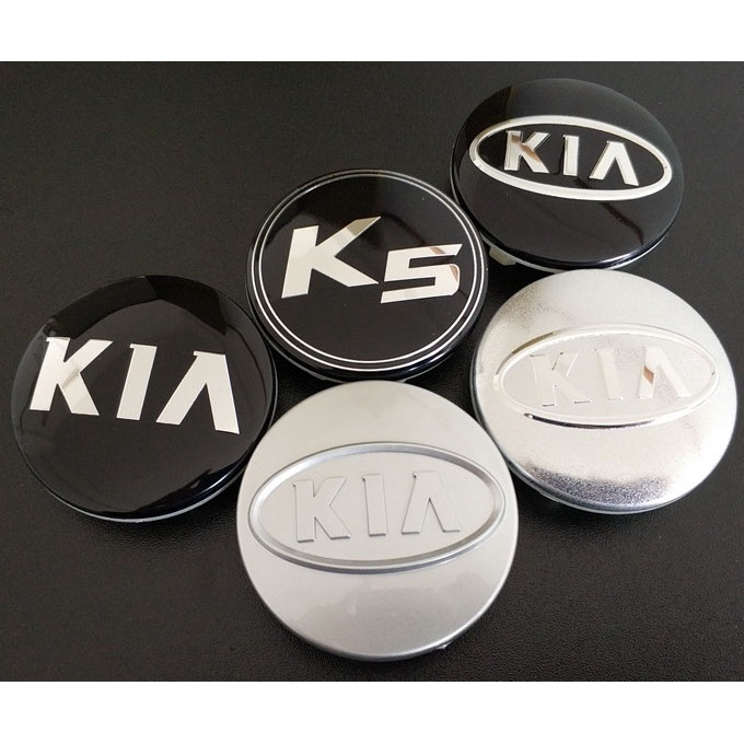 1 Nắp Chụp Trục Bánh Xe Hơi Kia K2 K3 K5 Màu Đen / Bạc 60mm