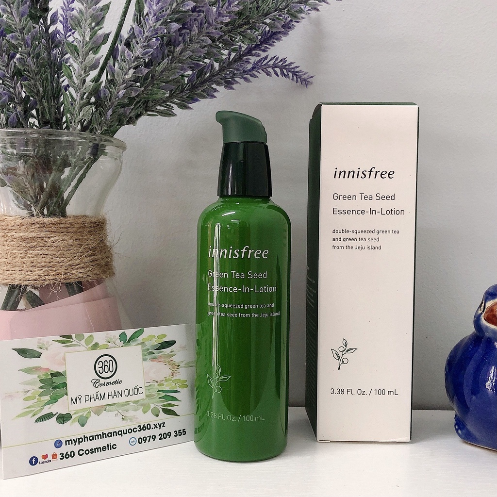 Sữa Dưỡng Trà Xanh Kết Hợp Tinh Chất Innisfree Green Tea Seed Essence-in-Lotion 100ml