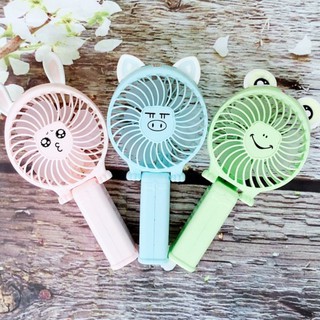Quạt mini cầm tay hình thú ngộ nghĩnh 3 màu sắc