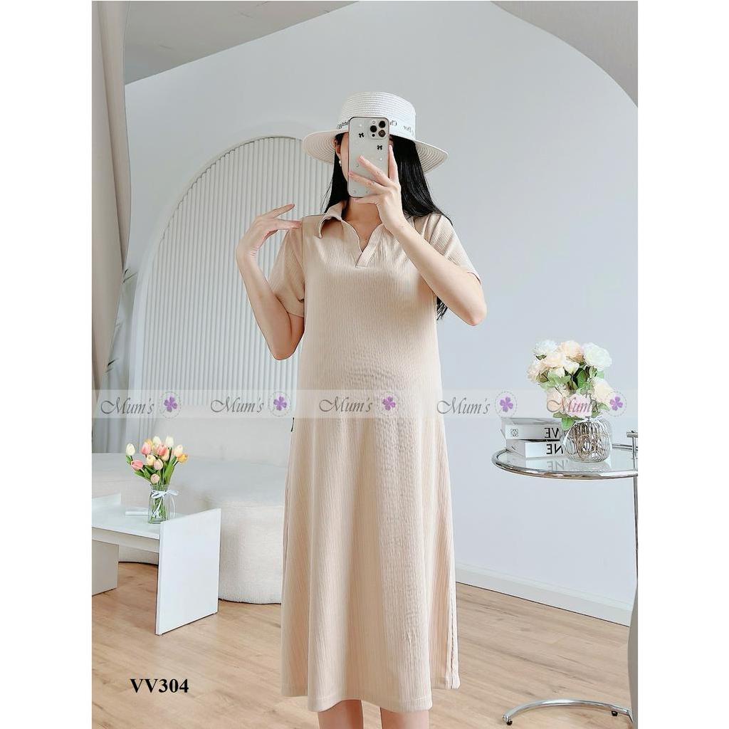 ĐẦM BẦU CÔNG SỞ MUM'S SHOP  FREESHIP  Váy bầu xinh tăm xanh cốm cổ đức