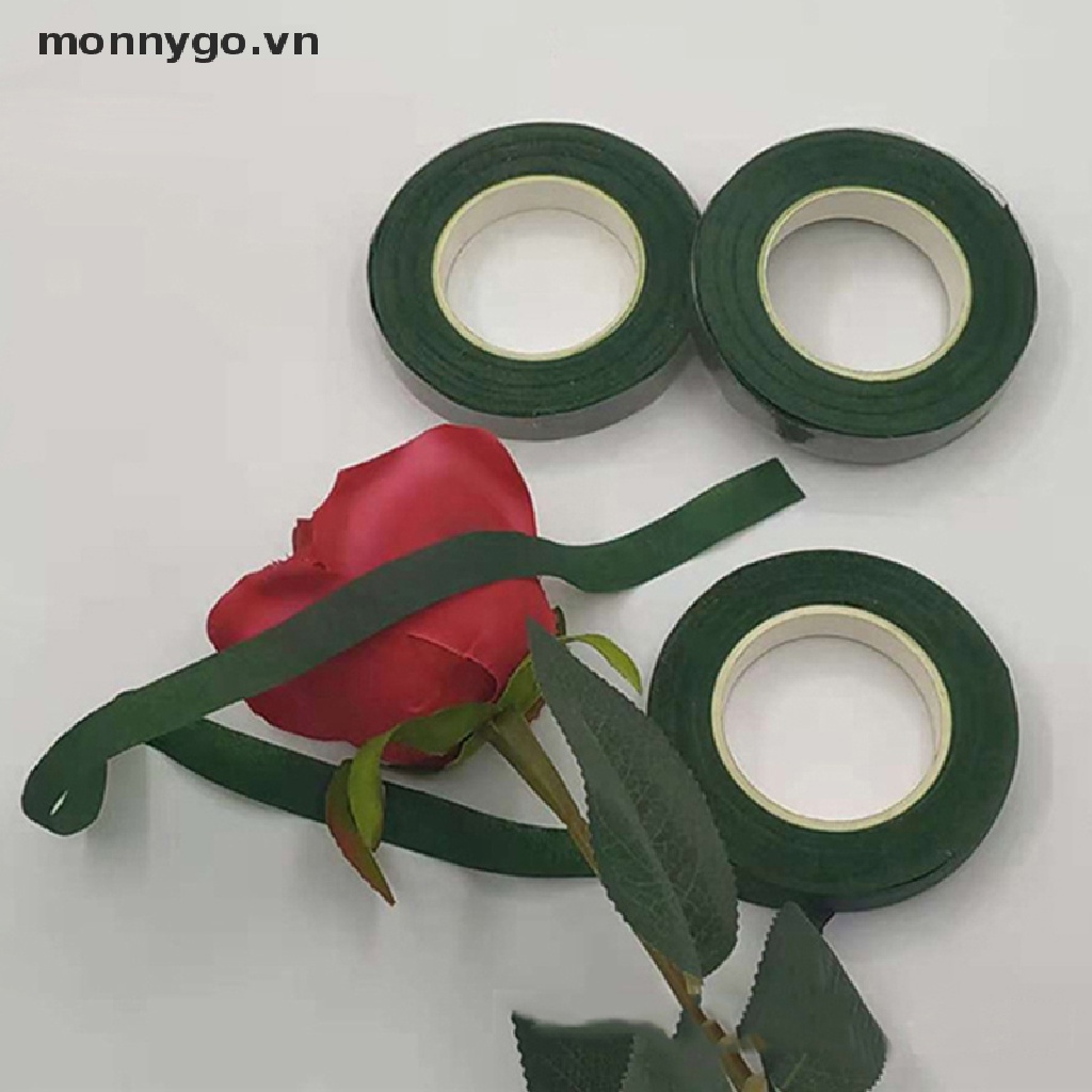 30m Băng Keo Giấy Tự Dính Màu Xanh Lá Cây Dùng Ghép Hoa DIY